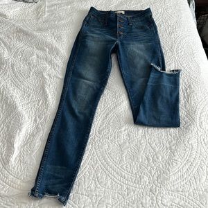 Madewell button fly skinny jeans
